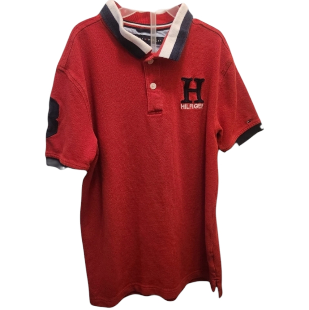 Tommy Hilfiger Polo with number 8 Boy's Large 16/18